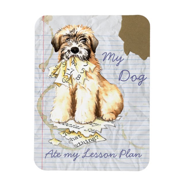 Mein "Wheaten Ate My Lessingplan" Magnet (Vertikal)