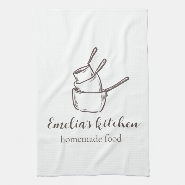 Mein winziges Kitchen Small Business Logo Geschirrtuch (Vertikal)