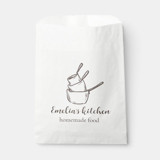 Mein winziges Küchenlogo Aufkleber Geschenktütchen (Vorderseite)