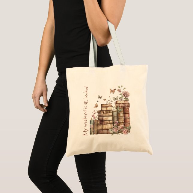 Mein Wochenende ist alles gebucht Tote Bag - gemüt Tragetasche (Vorderseite (Produkt))