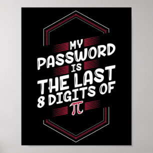 Mein Wort ist der letzte 8-stellige Pi - Pi-Tag Poster
