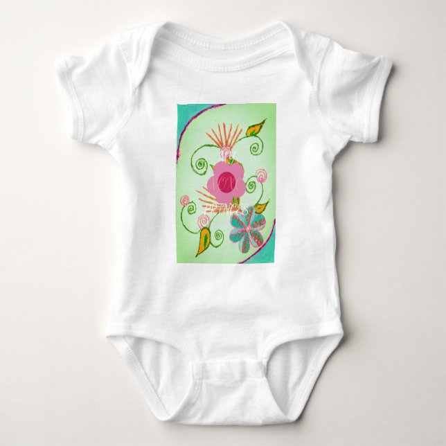 Mein XOXO Little Princess Blues Art Print Design Baby Strampler (Vorderseite)