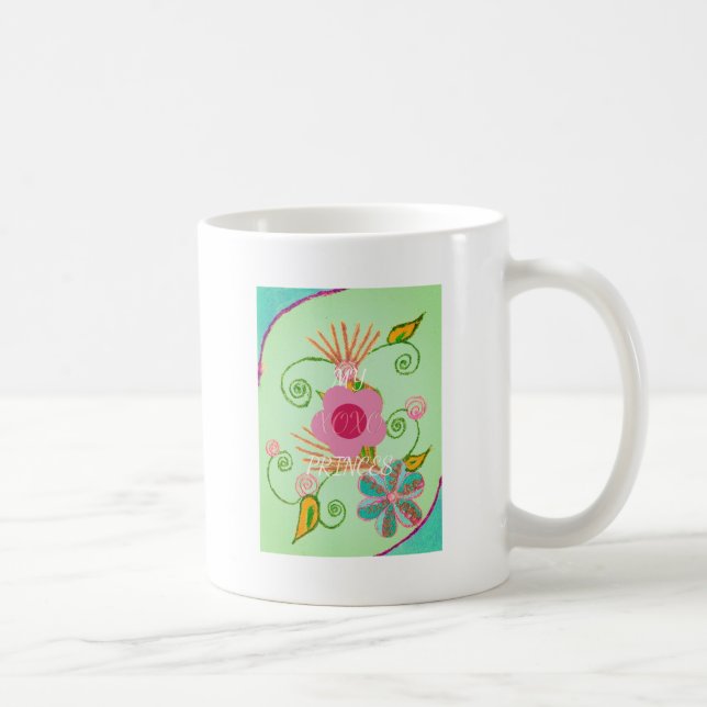 Mein XOXO Little Princess Blues Art Print Design Kaffeetasse (Rechts)