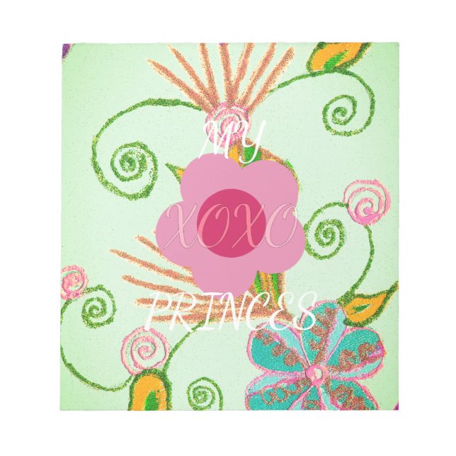 Mein XOXO Little Princess Blues Art Print Design Notizblock (Vorderseite)