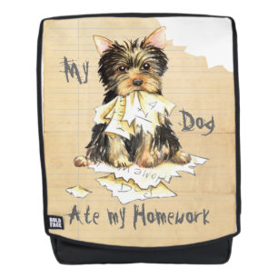 Mein Yorkie aß meine Hausaufgaben Rucksack