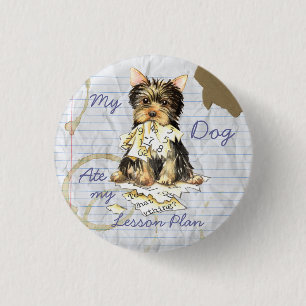 Mein Yorkie aß meinen Unterrichtsplan Button
