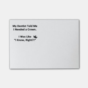 Mein Zahnarzt sagte mir Post-it Klebezettel