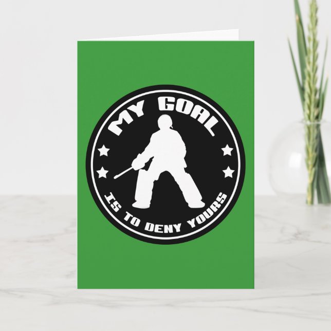 Mein Ziel, Feld-Hockey (Schwarzes) Karte (Vorderseite)