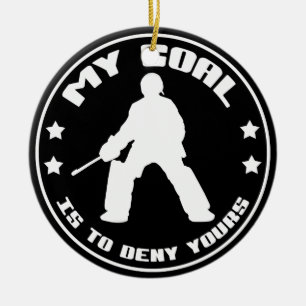 Mein Ziel, Feld-Hockey-Tormann-Verzierung Keramik Ornament