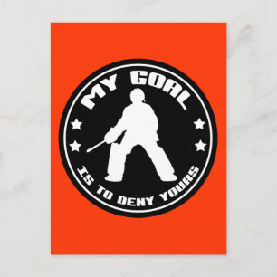 Mein Ziel, Feldhockey (schwarz) Postkarte