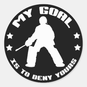 Mein Ziel, Feldhockey (schwarz) Runder Aufkleber