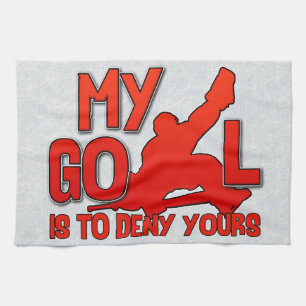 Mein Ziel, Hockey Goalie Kitchen Handtuch