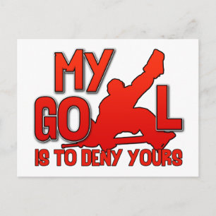 Mein Ziel, Hockey Goalie Postkarte