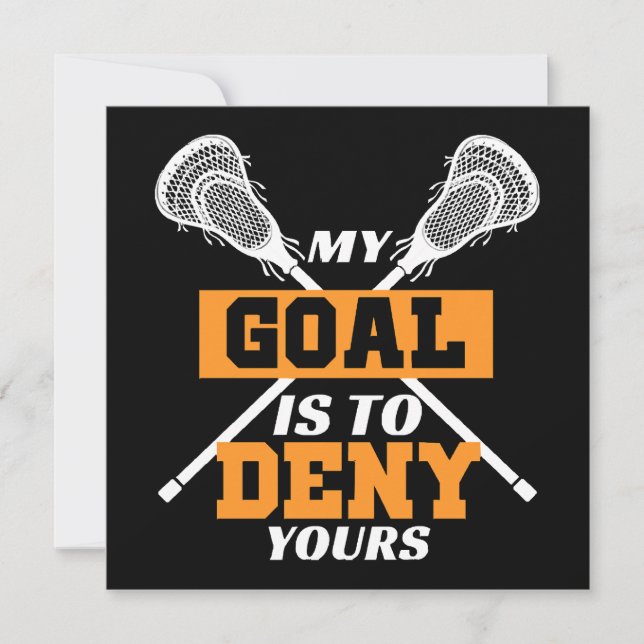 Mein Ziel ist es, deinen Lacrosse zu leugnen (Vorderseite)