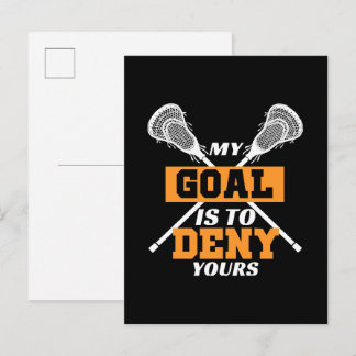 Mein Ziel ist es, deinen Lacrosse zu leugnen Einladungspostkarte