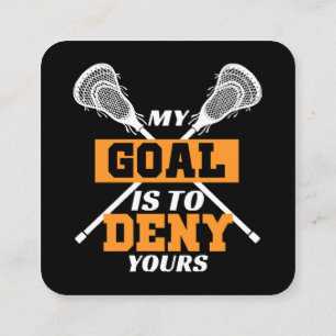 Mein Ziel ist es, deinen Lacrosse zu leugnen Quadratische Visitenkarte