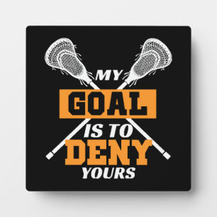 Mein Ziel ist es, Ihrem Lacrosse zu widersprechen Fotoplatte