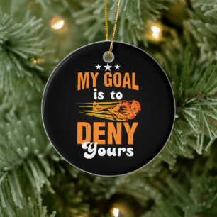 Mein Ziel ist es, Ihrem Lacrosse zu widersprechen Keramik Ornament