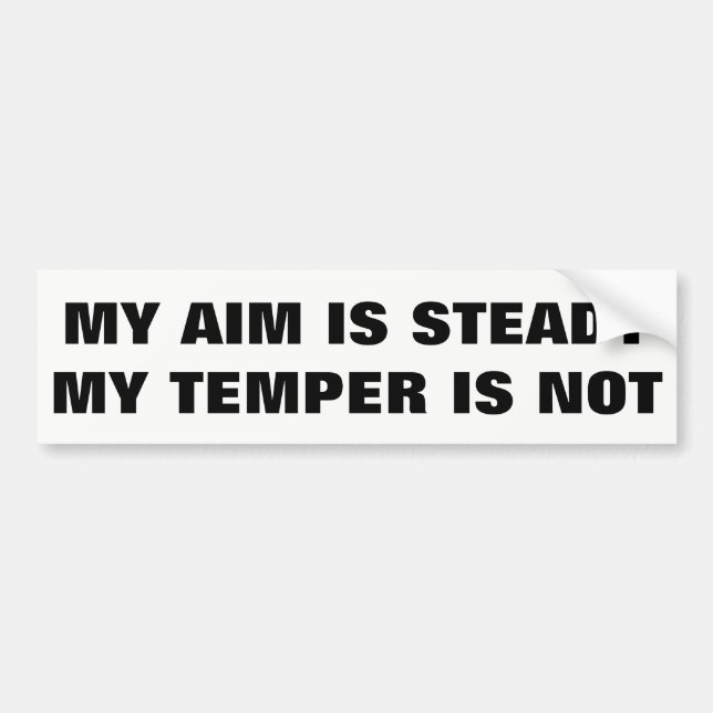Mein Ziel ist stabiles Temperament ist nicht Autoaufkleber (Vorne)