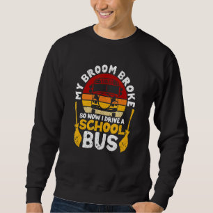 Mein Zimmer brach ich Auto Schulbus Hexenknuss Sch Sweatshirt