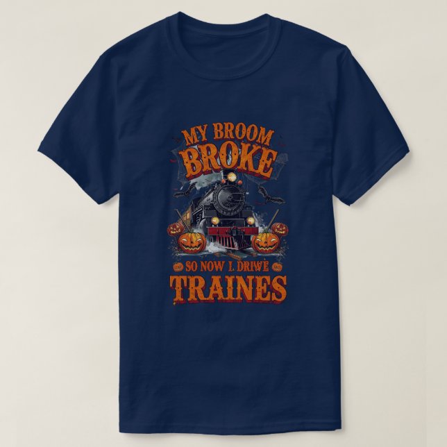 Mein Zimmer brach so, jetzt fahre ich Züge - Funny T-Shirt (Design vorne)