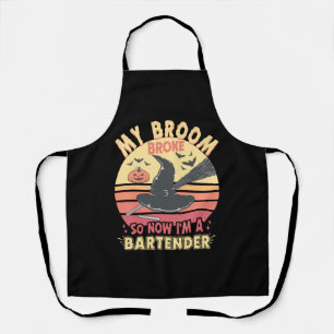 Mein Zimmer Broke Barkeeper Funny Halloween Schürze