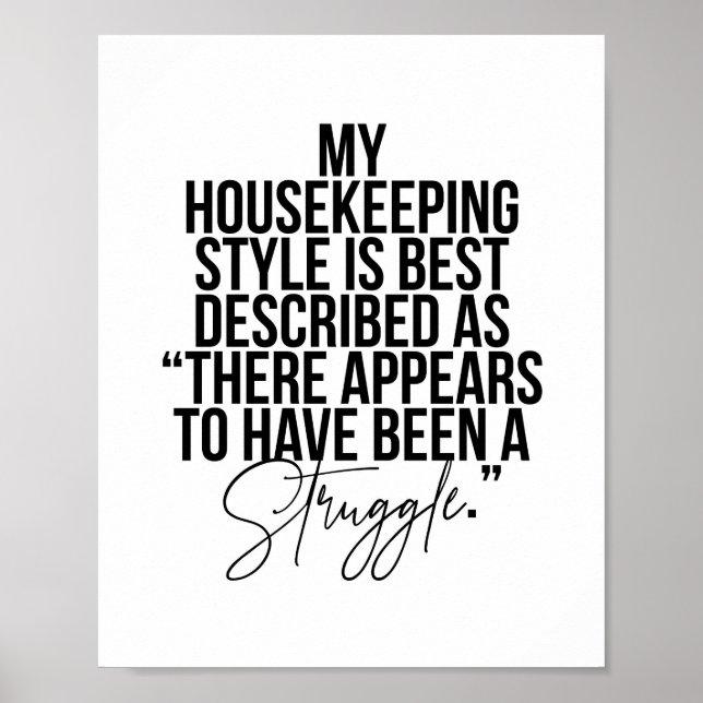 Mein Zimmerstil wird am besten als "dort" beschrie Poster (Vorne)