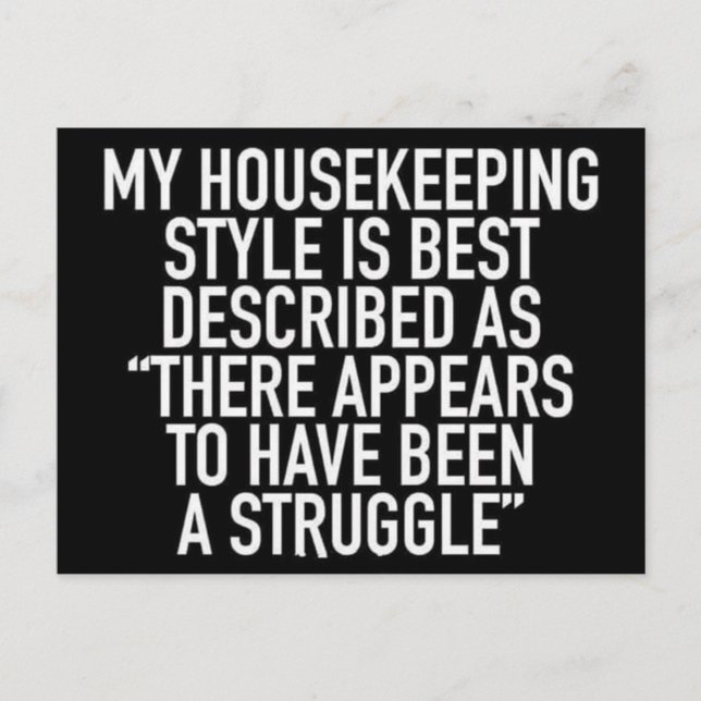 Mein Zimmerstil wird am besten beschrieben als Postkarte (Vorderseite)