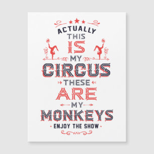 Mein Zirkus mein Affe-Magnet Magnetkarte
