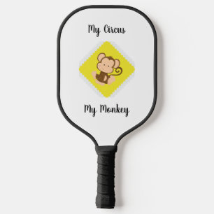 Mein Zirkus, mein Affe, mit Individuelle Name Pickleball Schläger