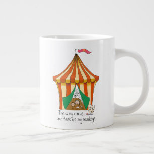 Mein Zirkus meine Affen farbiger Zirkuszent Jumbo-Tasse