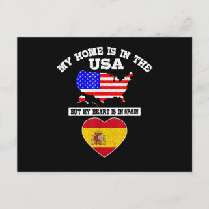 Mein Zuhause ist in den USA, mein Herz ist in Span Begleitkarte