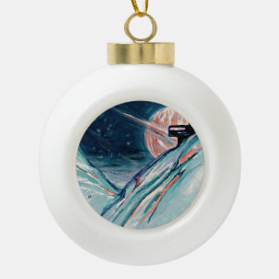 Mein zukünftiges Zuhause im Weltraum Keramik Kugel-Ornament