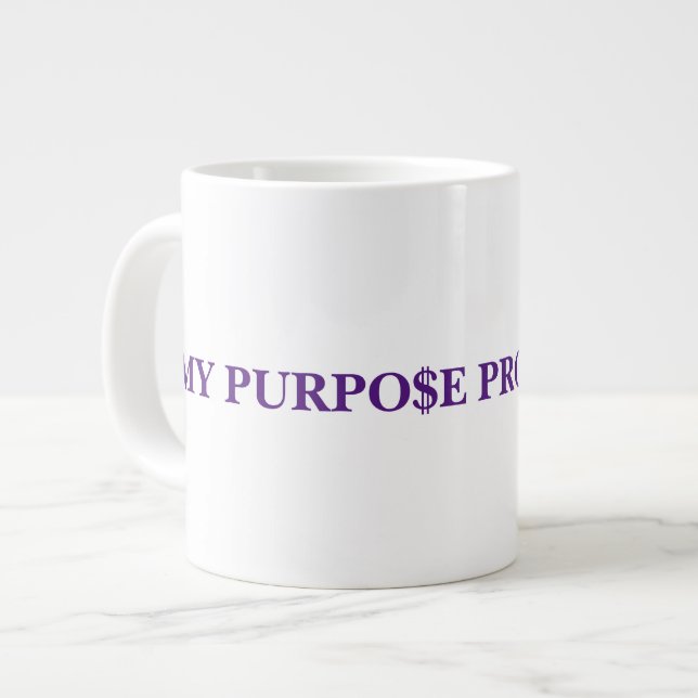 MEIN ZWECK Jumbo-Tasse (Vorderseite Links)
