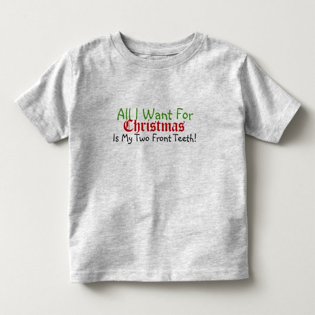 Mein zwei vordere Zahn-WeihnachtsT - Shirt (Vorderseite)