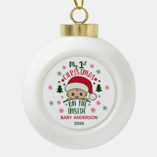 MEINE 1. CHRISTMAS INNERHALB KERAMIK Kugel-Ornament