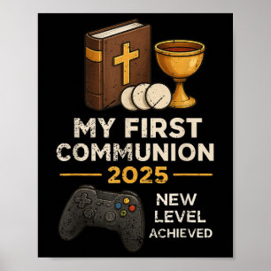 Meine 1. Erstkommunion 2025 Videospiel Katholisch Poster
