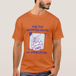 meine 1. Verantwortung war Pielated Cat Gamer Mädc T-Shirt