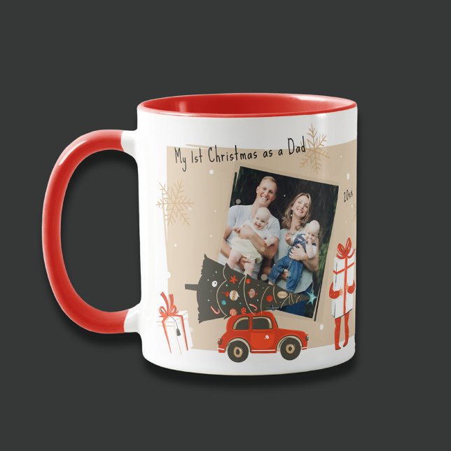 Meine 1. Weihnachtsfeier als Vater Foto Winterferi Tasse (Von Creator hochgeladen)