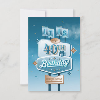 Meine 40. Geburtstags-Party Einladung (klein)