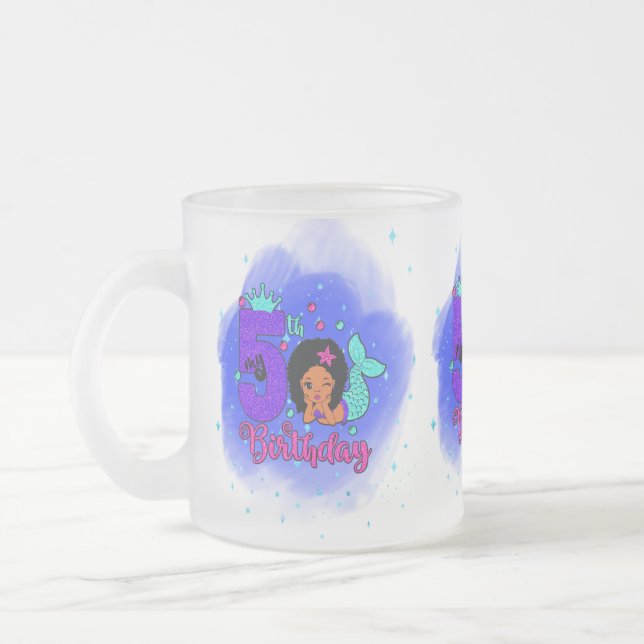 Meine 5. Geburtstagsmermaid Mattglastasse (Links)