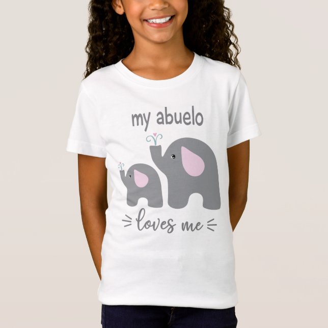 Meine Abuelo Lieben Ich - Elefantes Shirt für Kind (Vorderseite)