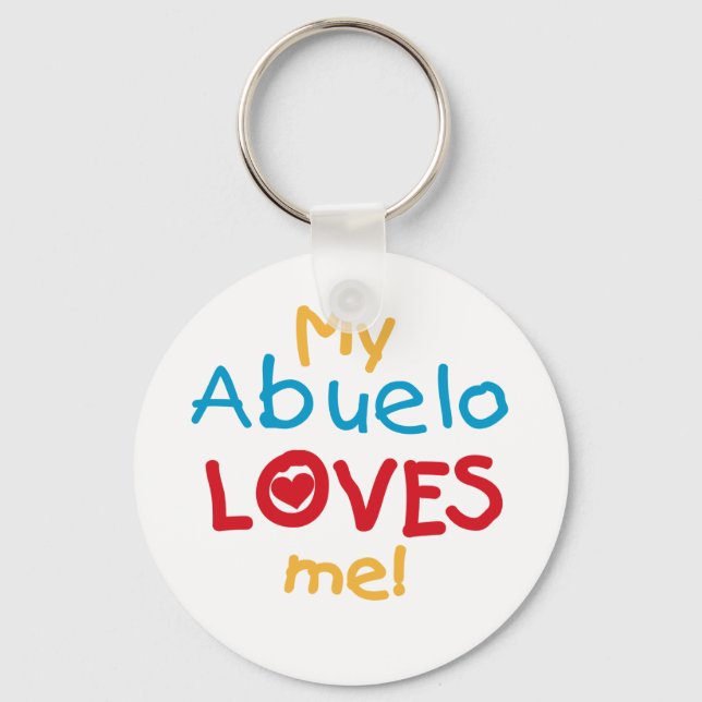 Meine Abuelo-Lieben Ich Shirts und Geschenke Schlüsselanhänger (Vorderseite)