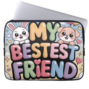 Meine allerbeste Freundin Grafik: Süßes Kaninchen Laptopschutzhülle
