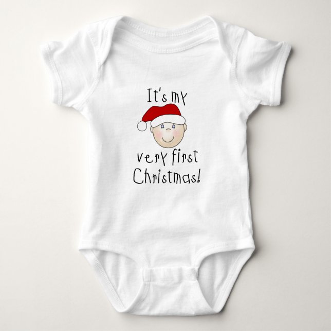 Meine allerersten Weihnachtsgeschenke und -geschen Baby Strampler (Vorderseite)