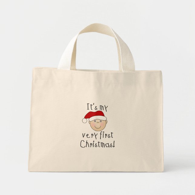 Meine allerersten Weihnachtsgeschenke und -geschen Mini Stoffbeutel (Vorne)