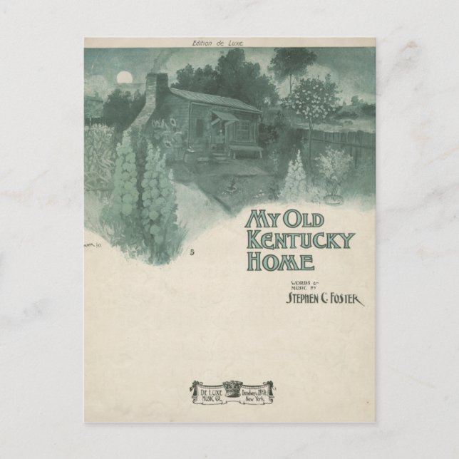 Meine alte Kentucky Zuhause Postkarte (Vorderseite)