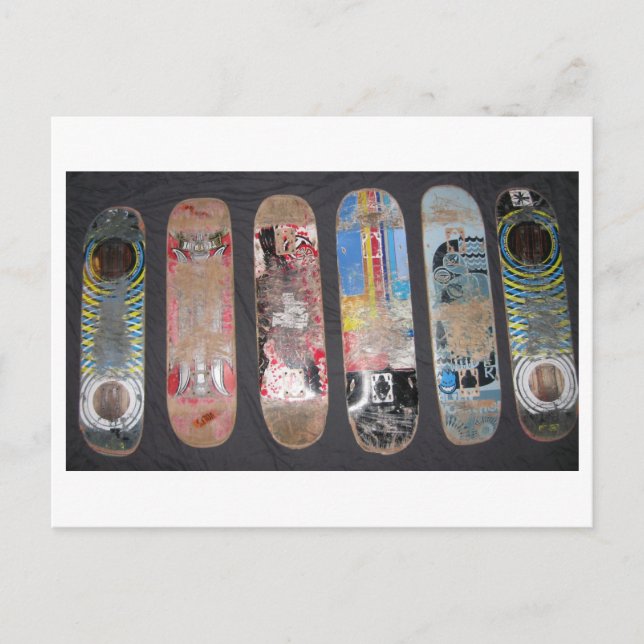Meine alten Boards Postkarte (Vorderseite)