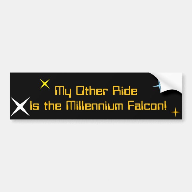 Meine andere Fahrt ist der Millenniumsfalke Autoaufkleber (Vorne)