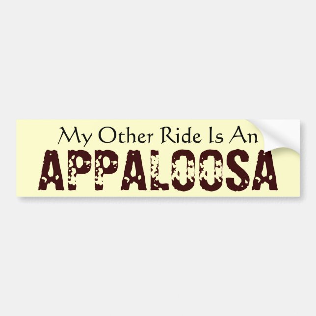 Meine andere Fahrt ist ein Appaloosa-Autoaufkleber Autoaufkleber (Vorne)